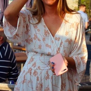 Floral White Kimono Dress